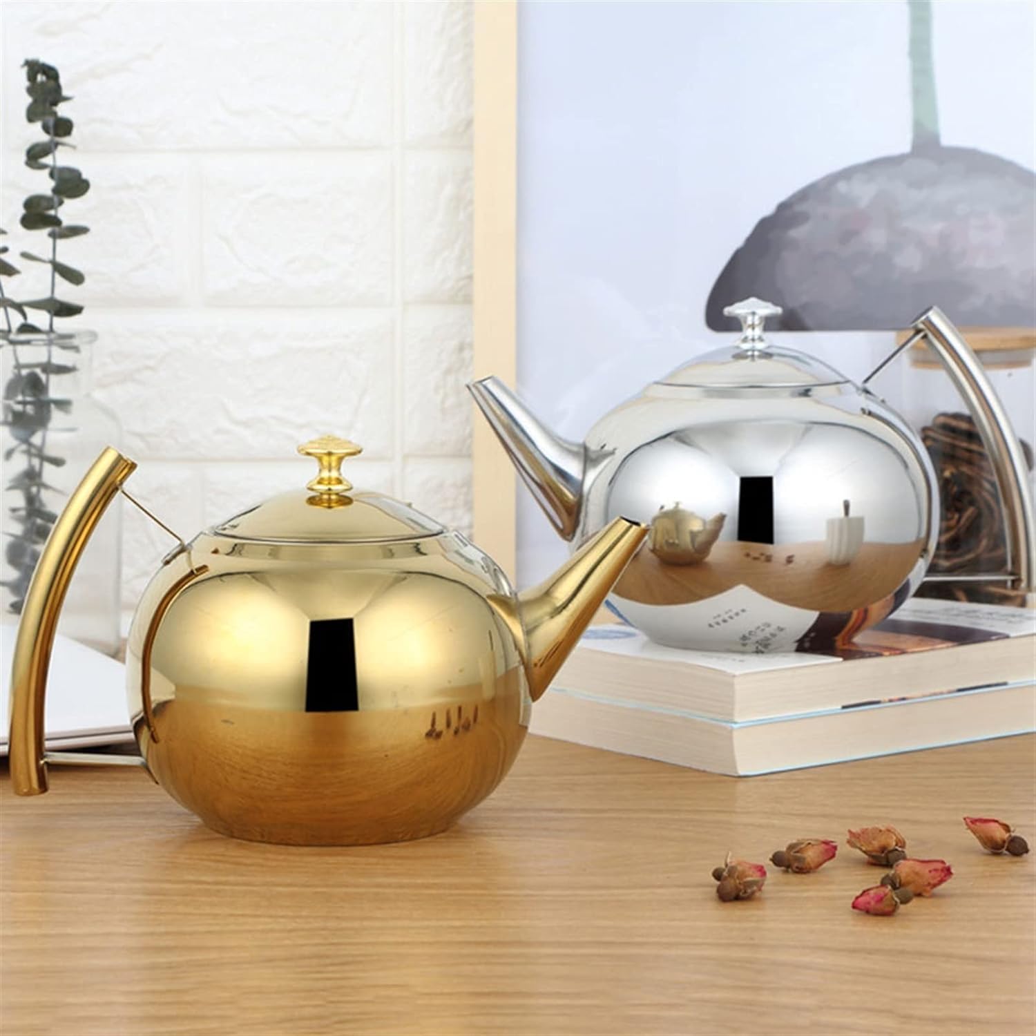 Hervidor eléctrico Hervidor eléctrico para hervir agua Hervidor de té Hervidor de agua de acero inoxidable 304 Cafetera Tetera con filtro Herramienta de cocina para restaurante Hotel 1.5L /