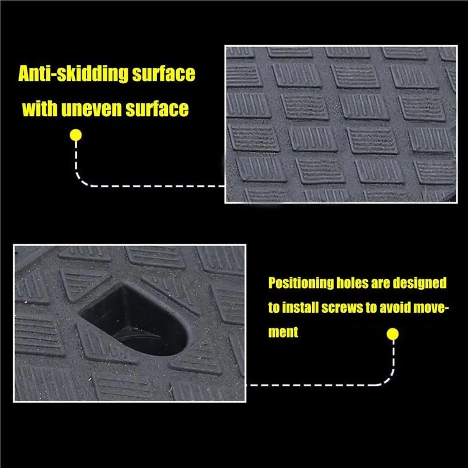 Genérico Rampa de Acceso para vehículos Duradera - Accesorio Resistente al Desgaste para rampas de Acceso, bordillos y reductores de Velocidad - Alfombrilla de Suelo Resistente para un acce