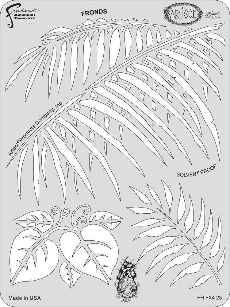 Artool Freehand Airbrush Templates, Fronds