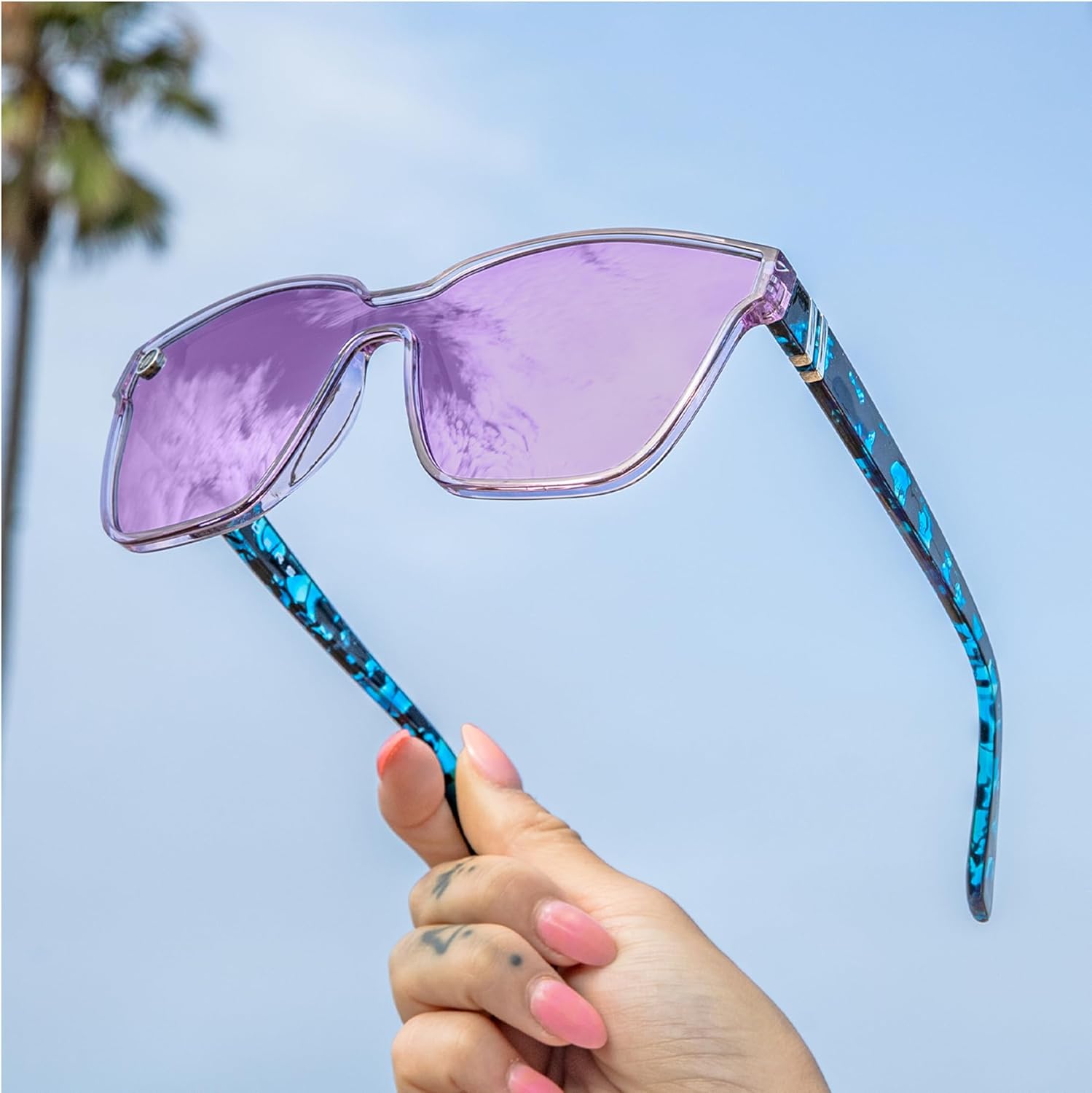 Blenders Buttertron Series – Single Lens Polarized Sunglasses with Cat-Eye Frames – 100% UV Protection – For Men & Women - Image 6