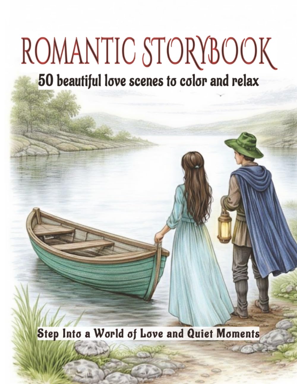 Romantic Story Coloring Book: 50 Beautiful Love Scenes to Color and Relax