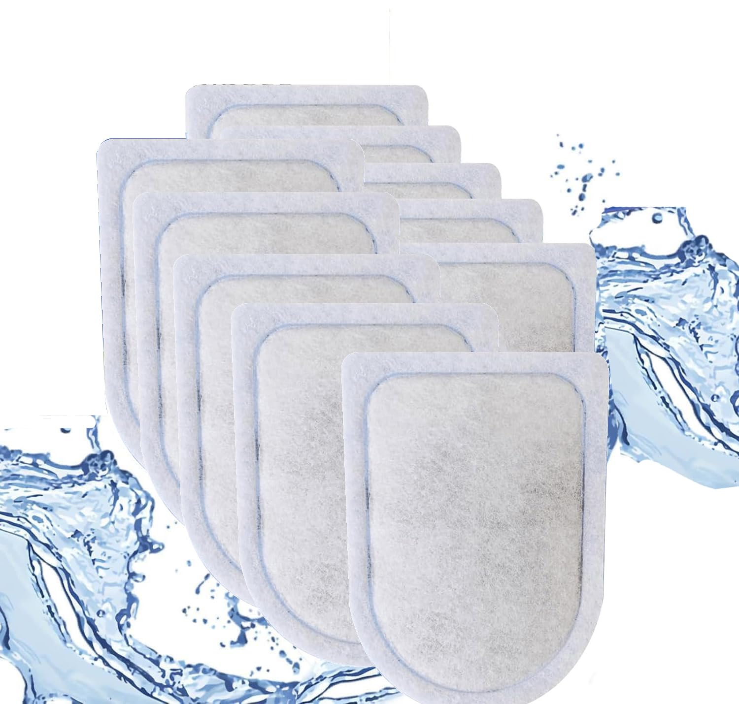 10 Packs Carbon Filter Cartridges for Whisper EX Filters, Replacement Filter Cartridges Large, Fits Whisper EX30/EX45/EX70 Filters