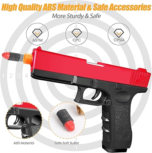 Miniatura 2 de Pistola de juguete de bala suave  Blaster con expulsión de conchas  Caja de regalo resistente e ideal para regalo de cumpleaños de Navidad, para