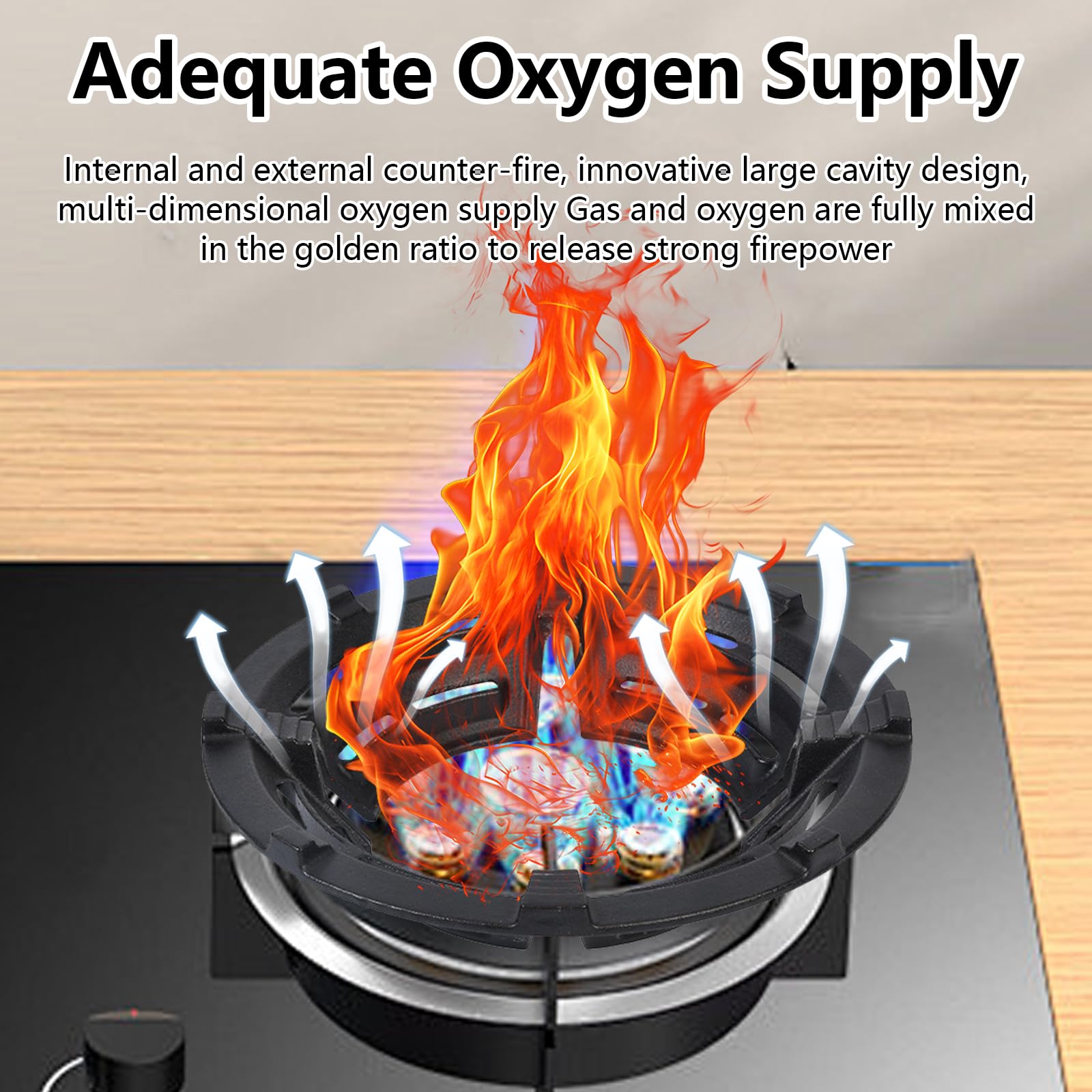 Soporte Cocina Gas Rejilla Placas, Wok Ring oporte para Cocina de gas Soporte Universal de Hierro Fundidopara Cafetera Moka Sartén Ollas Cafeteras Horno (1 Pcs)