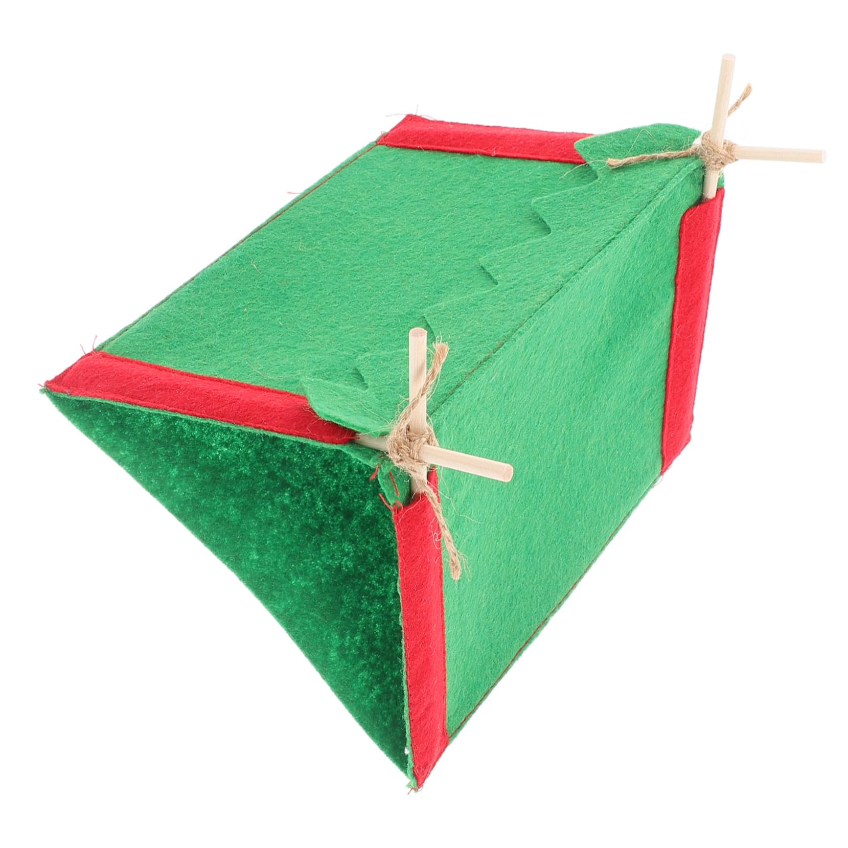 GARIOUANS Miniature Camping Tent and Dollhouse Ornament for Ob11 Micro Landscape, Red Green Mini Toy Tent Accessories for Outdoor Scene Decoration and Playhouse Toy