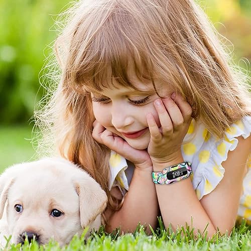 Miniatura 6 de Baaletc Compatible con Fitbit Ace 3 bandas para niños, diseño suave impreso floral, accesorios de repuesto para Fitbit Ace 3 niños y niñas