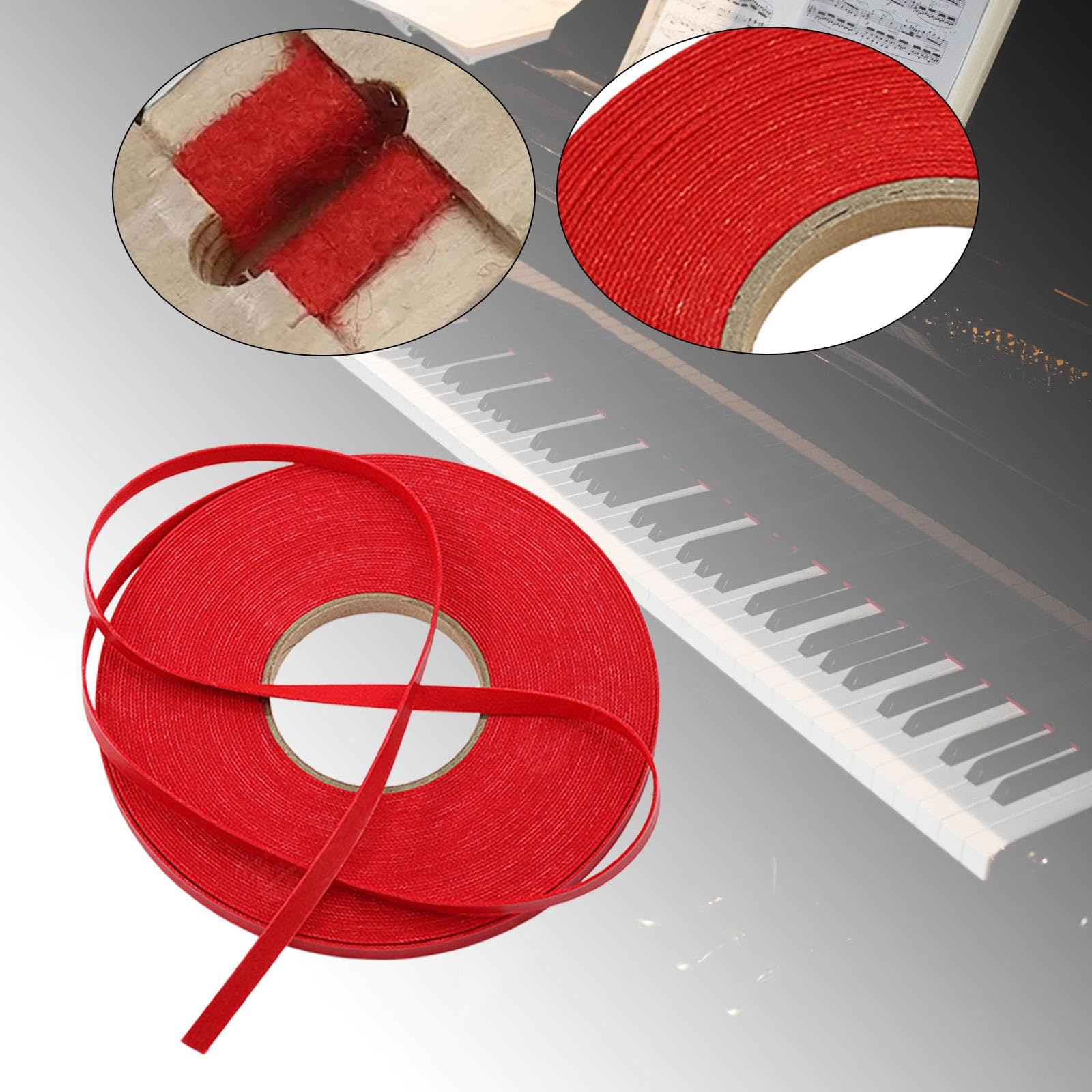 Paño para teclas de instrumento musical, mantenimiento compacto y resistente, profesional, repuesto, rojo, accesorios para instrumentos, herramienta para limpieza- Adhesivo Termofusible