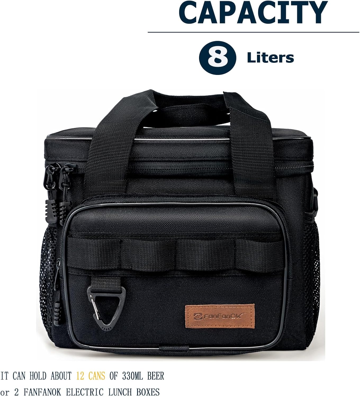 Electric Lunch Box Food Heater 80W Heated LunchBoxes for Adults Work/Car/Truck/Home, 1.8L Portable Food Warmer Heating Lunchbox with Insulated Lunch Bag 12V 24V 110V - Image 7