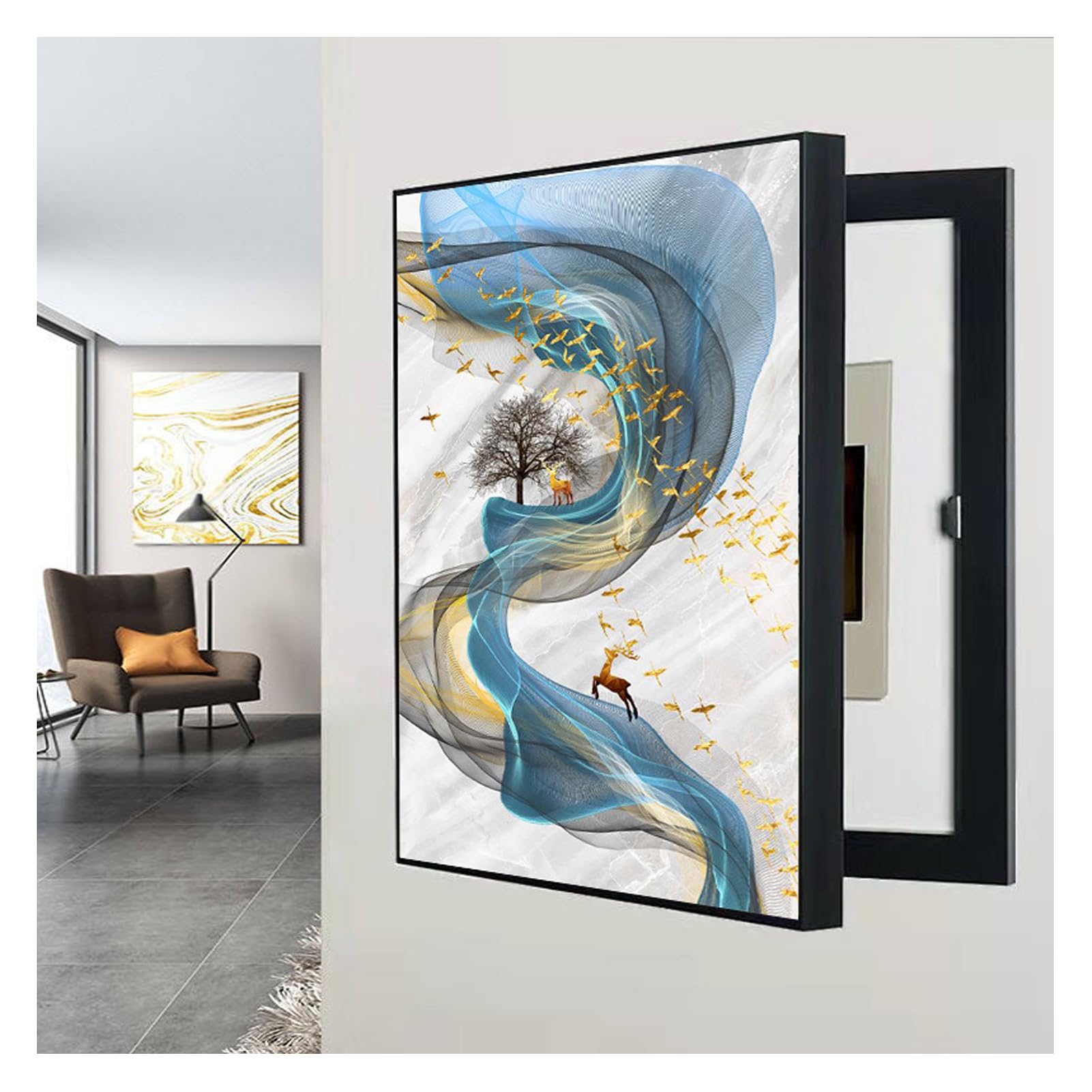Quadro Decorativo Copri Contatore Elettrico - Design Moderno, Vari Formati