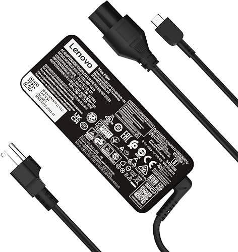 Cargador portátil USB C de 65 W AC para Lenovo Chromebook 100e 300e 500e C330 S330 ThinkPad T480 T480s T580 T580s E480 E580 Yoga A485 T490S T590