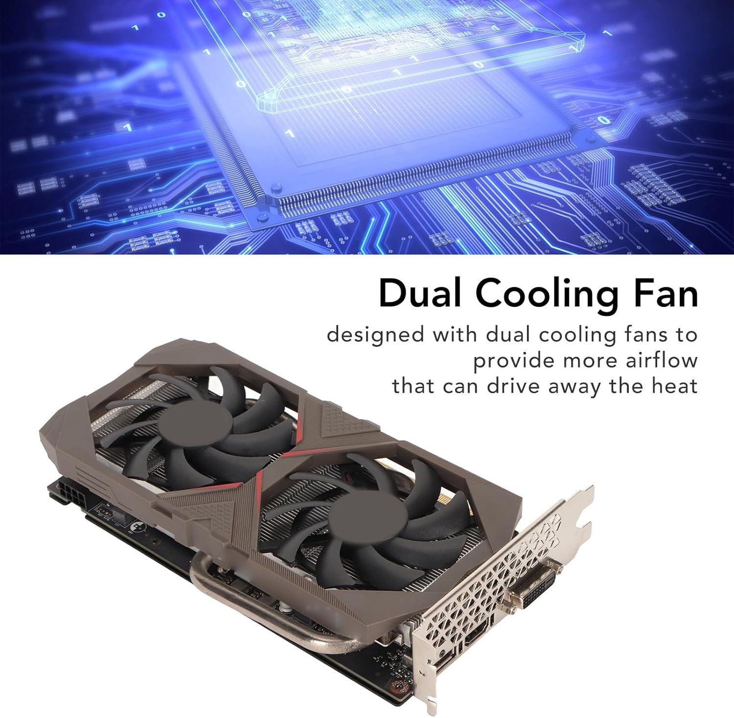Desktop Graphics Card, RTX2060 Super 8GB GDDR6 256bit, 1650MHz GPU 14000MHz Memory Clock, Dual Cooling Fan, for Gaming Video, DVI DisplayPort HD PCI Express 3.0 - Image 3