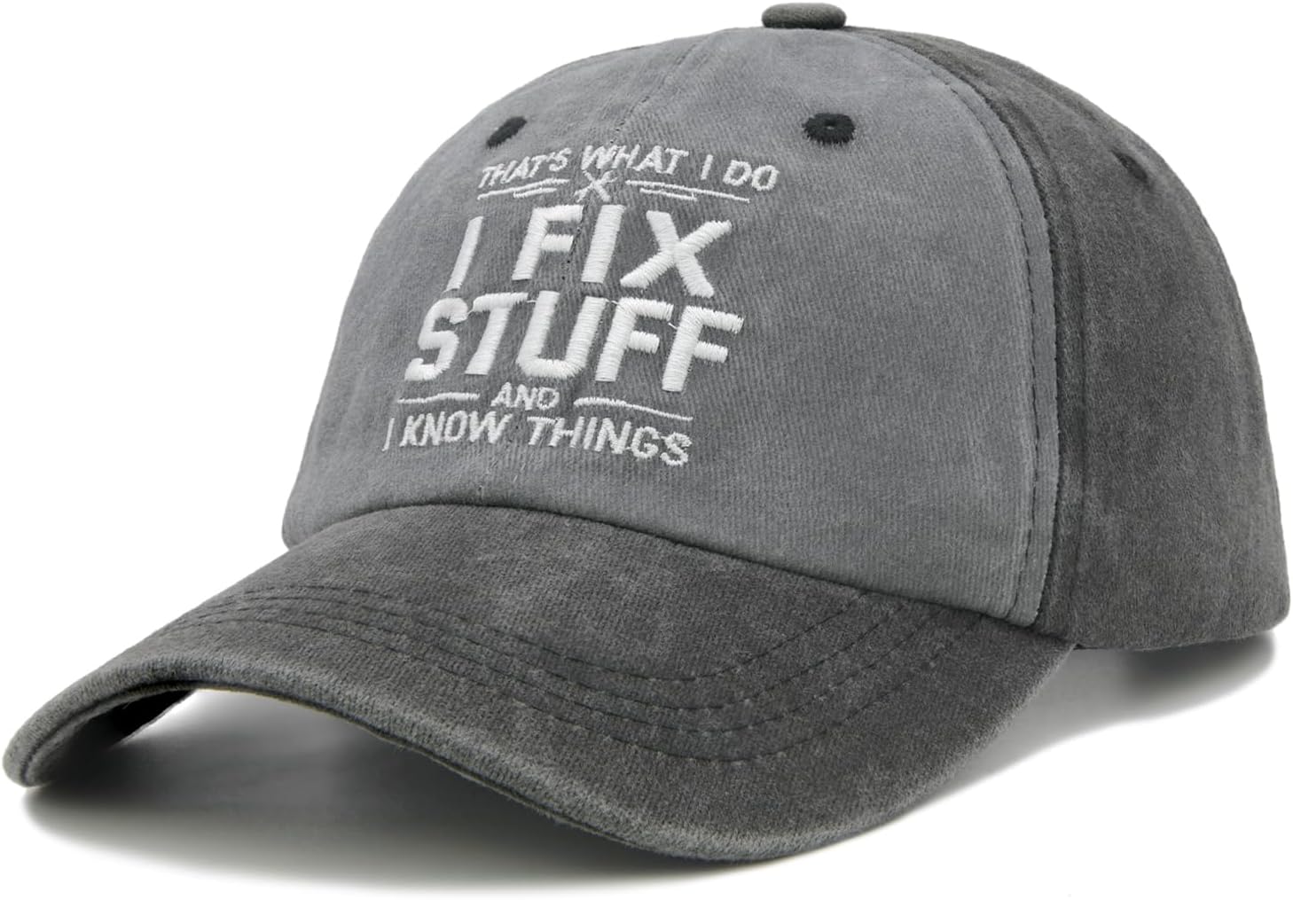 I Fix Stuff Hat for Men Mechanic Baseball Cap, Fathers Day Birthday Gifts for Dad from Daughter Son Wife - Image 2