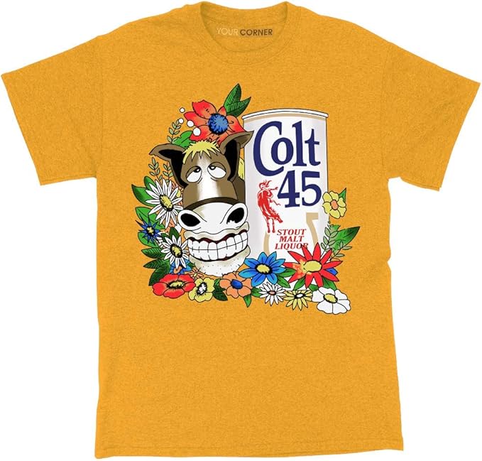 Colt 45 gold donkey tee shirt Clearance