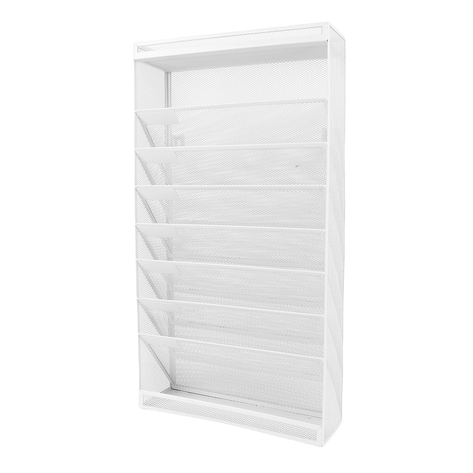 Eujgoov Scaffale Portaoggetti a Parete con Organizer per File in Rete di Ferro con Design Mobile e Appendibile a 9 Livelli per L'archiviazione di Documenti in Ufficio, a Casa, per la