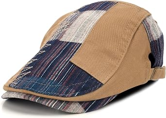 MOACC M Newsboy Cap for Men Beret Hat Cotton Buckle Adjustable Cabbie Gatsby Hats Driving Flat Caps