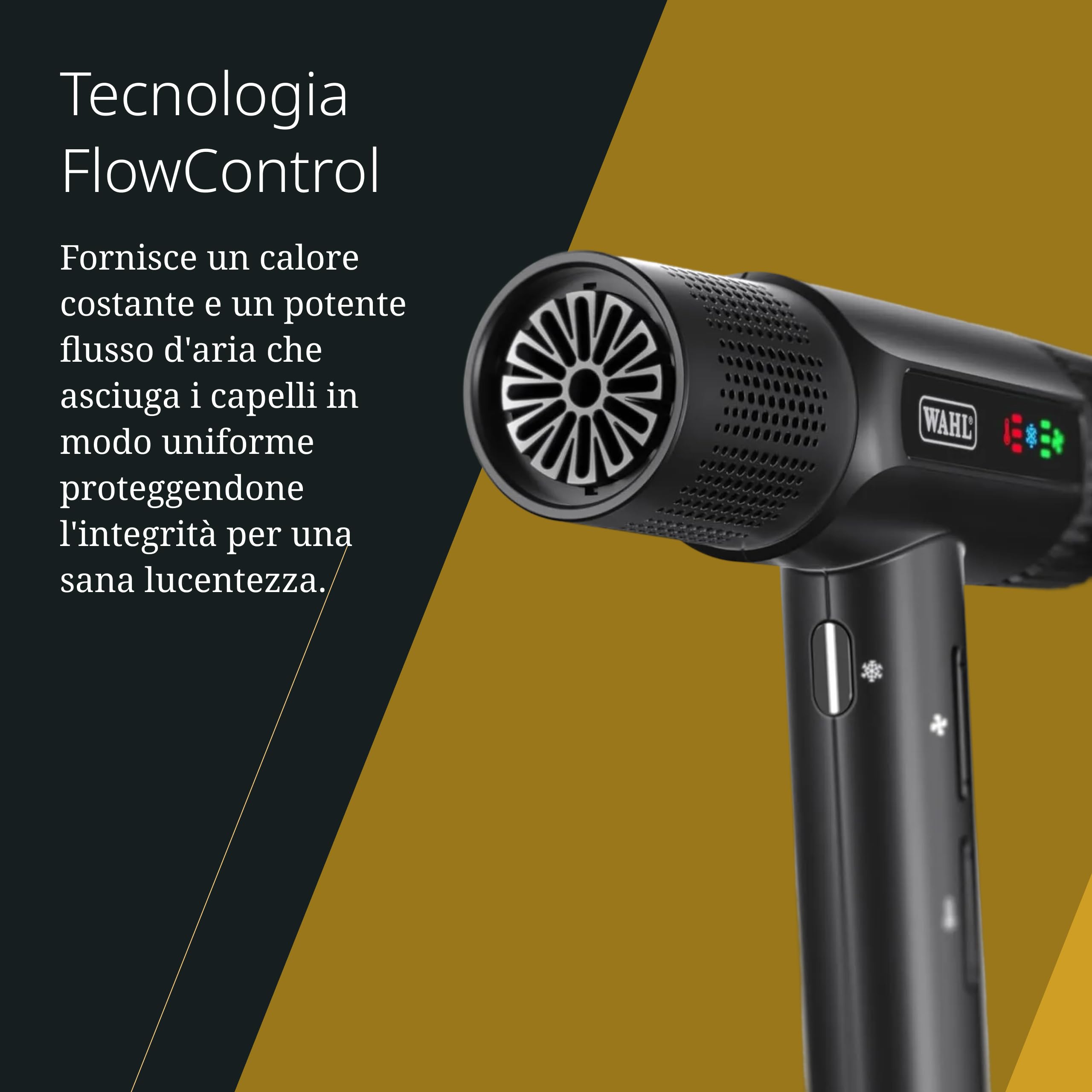 Wahl Vanquish, Asciugacapelli con Accessori Magnetici e Diffusore | Asciugacapelli Professionale 1600 W, 101.000 Giri/min, Ionico Anti-crespo, Bassa Rumorosità, 40% più Leggero, Magnetico