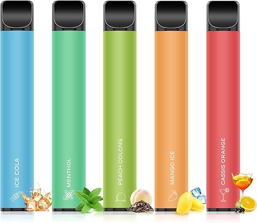 Amazon 電子タバコ 使い捨て 5本セット Vape 7500回吸引可能 爆煙 大容量 水蒸気タバコ 禁煙グッズ ニコチンゼロ タールゼロ リキッド メンテナンス不要 オートスイッチ ベイプ Skira Skira 電子たばこ