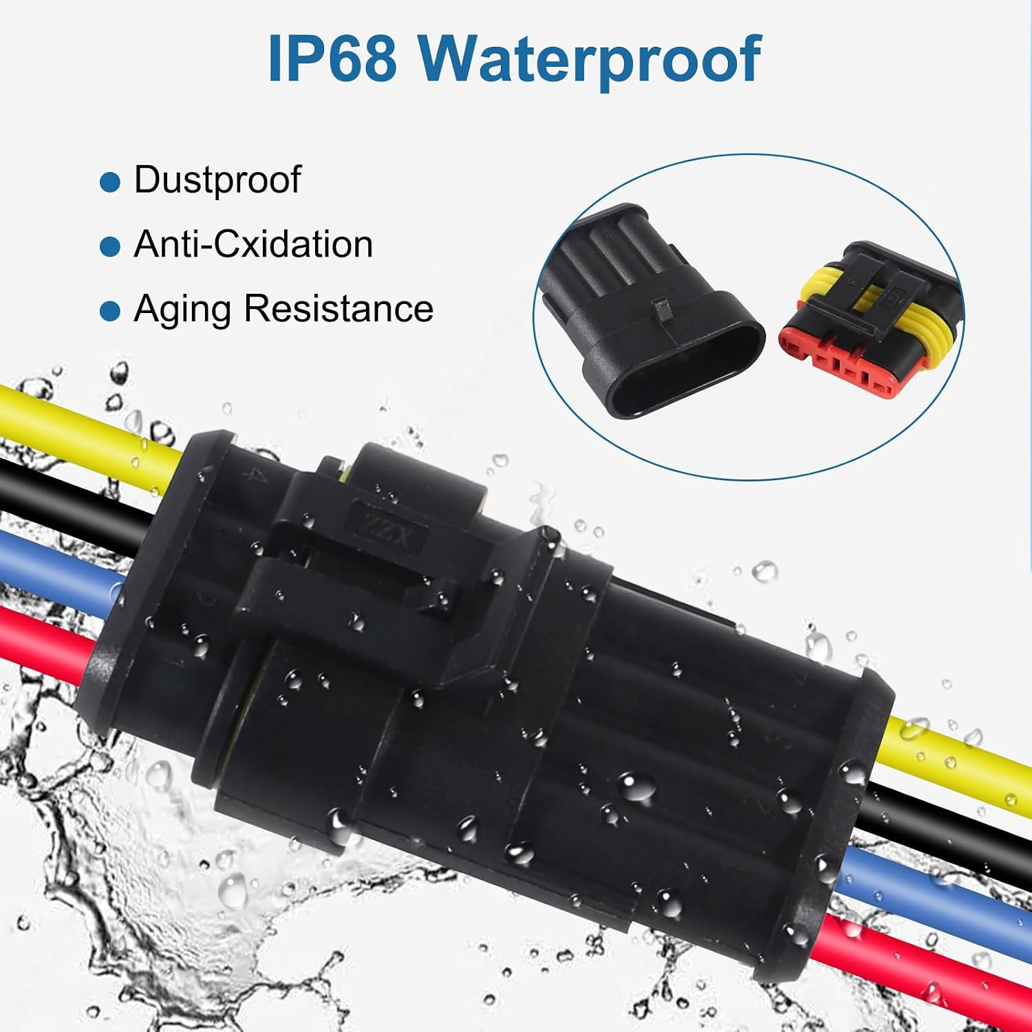 352PCS Waterproof Car Electrical Connector Plug, Automotive Waterproof Connectors Kit for Car Motorcycles Yacht