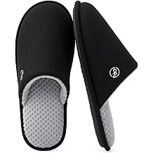EverFoams Men's Classic Memory Foam Slippers Breathable Terry Towelling Slippers High density memory foam inside and outside machine washable sizes 42 43 44 45 wicks away moisture