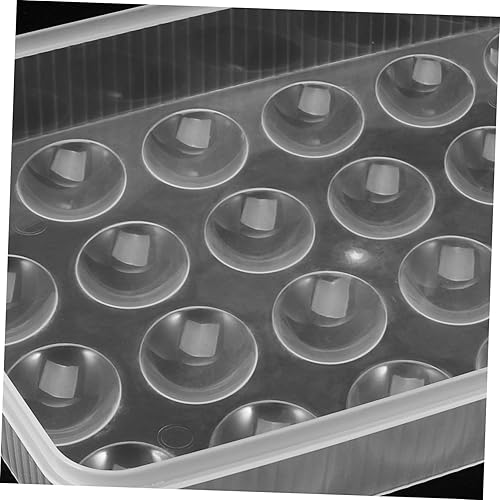 Miniatura 8 de Caja de almacenamiento de huevos frescos con tapa abatible, soporte para huevos para refrigerador, bandejas de huevos de plástico para refrigerador,