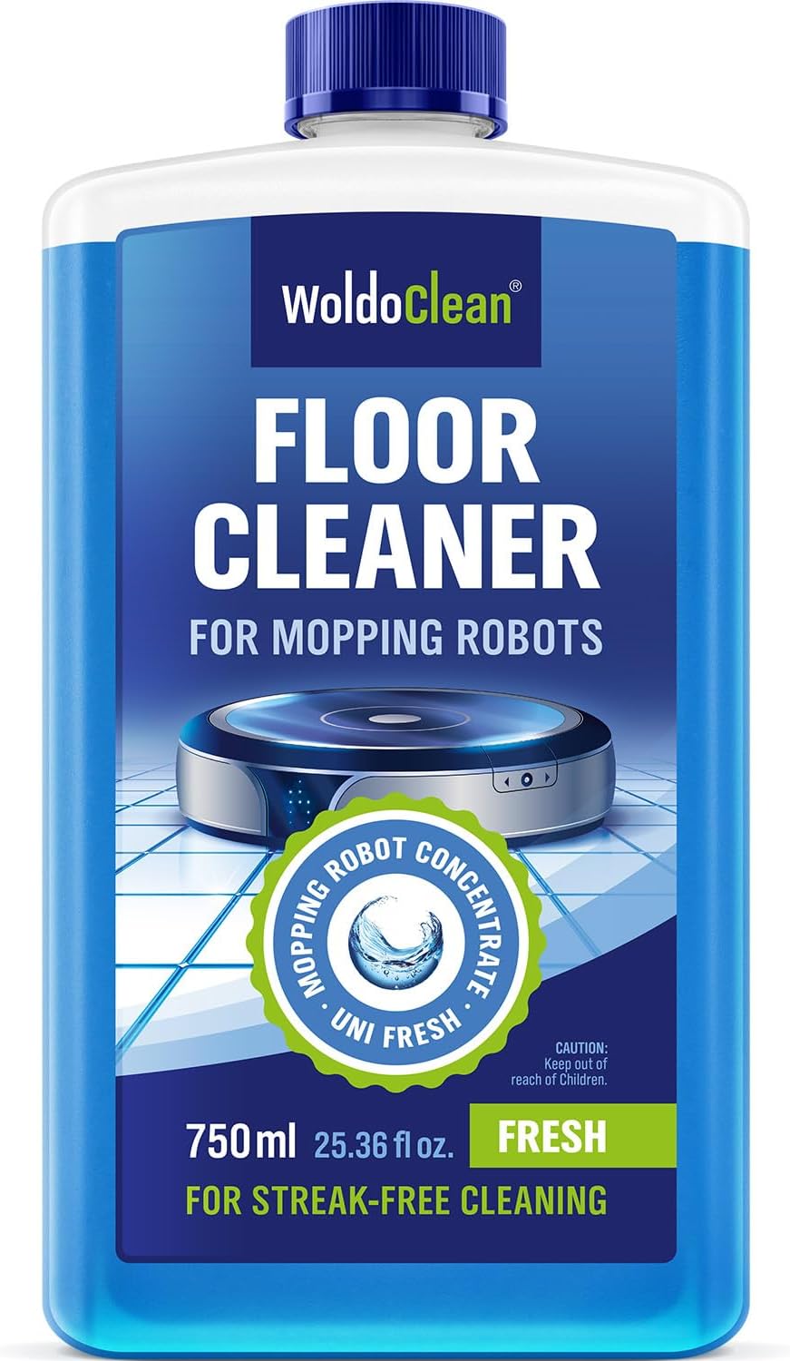 Robot Mop Cleaning Solution 750ml - Floor Cleaner Concentrate for Robot Vacuums, Compatible with Roborock, Shark, Eufy, Ecovacs, Dreame & iRobot, Non-Foaming & Streak-Free
