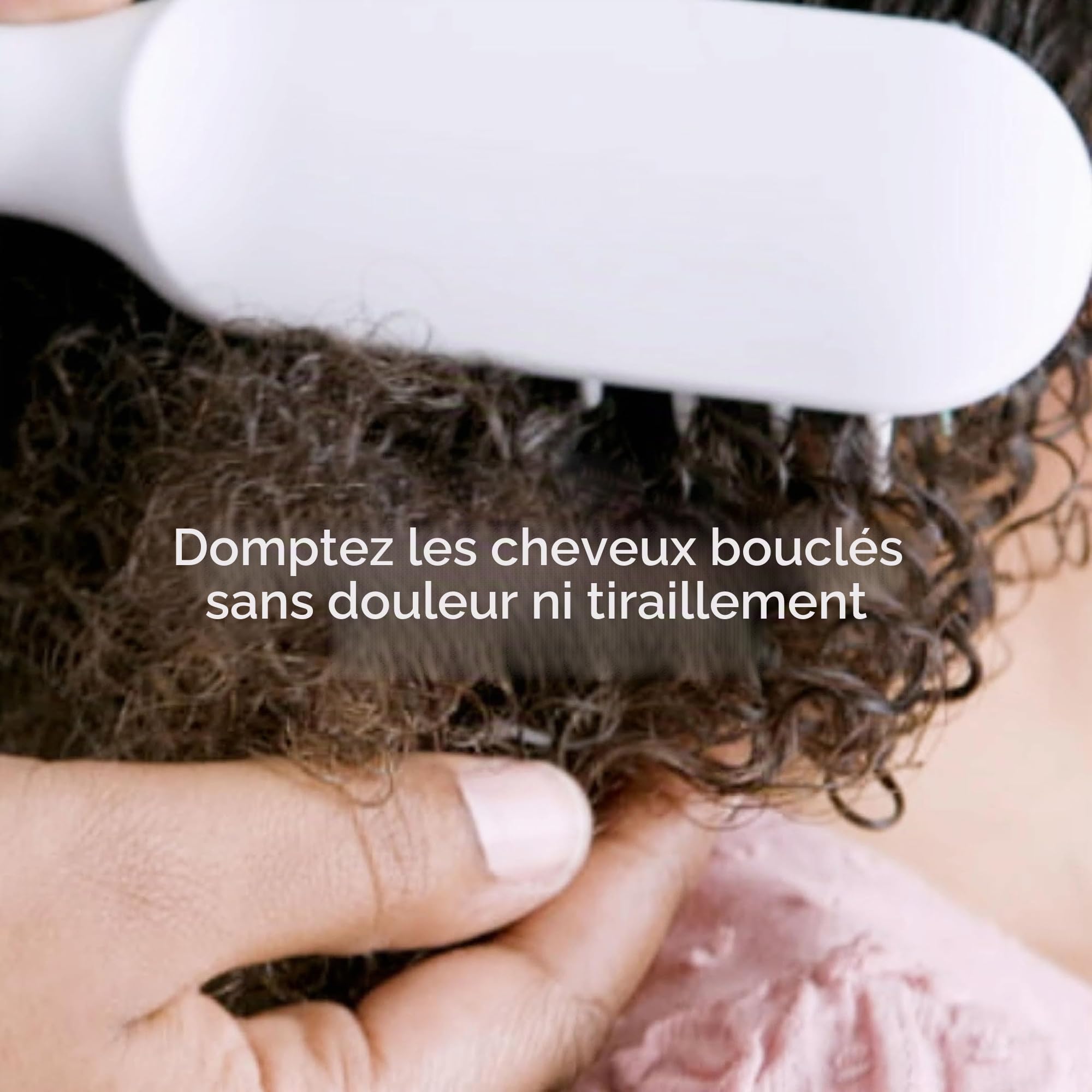Frida Baby Brosse à cheveux pour enfant : brosse à cheveux à poils solides pour cheveux épais ou bouclés