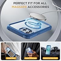 Vista 253 de Miracase - Funda magnética para iPhone 13 Pro Max de 6.7 pulgadas (compatible con MagSafe), transparente, completo, protector de pantalla de vidrio