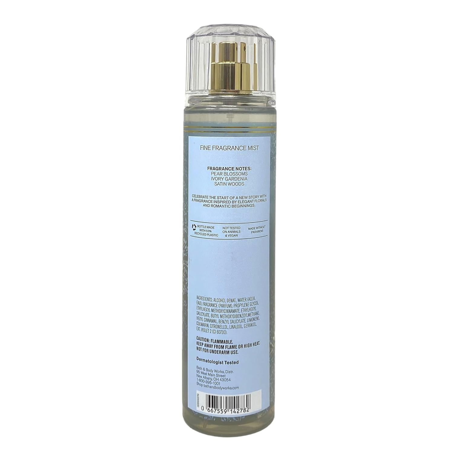 Bath & Body Works Dressed In White 3 Piece Gift Set - Body Cream - Fine Fragrance Mist and Body Wash with a Wild Jasmine Bar Soap - Full Size