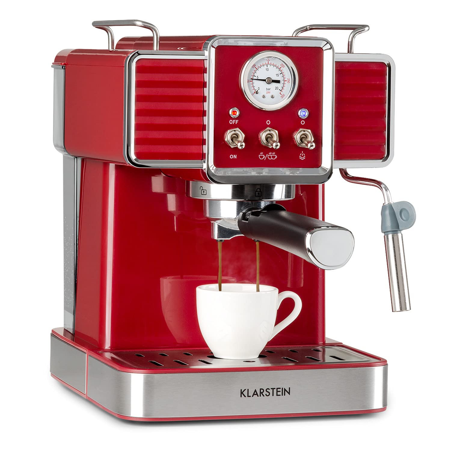 KLARSTEIN Gusto Classico, machine à expresso porte-filtre, 20 bars, 1350W
