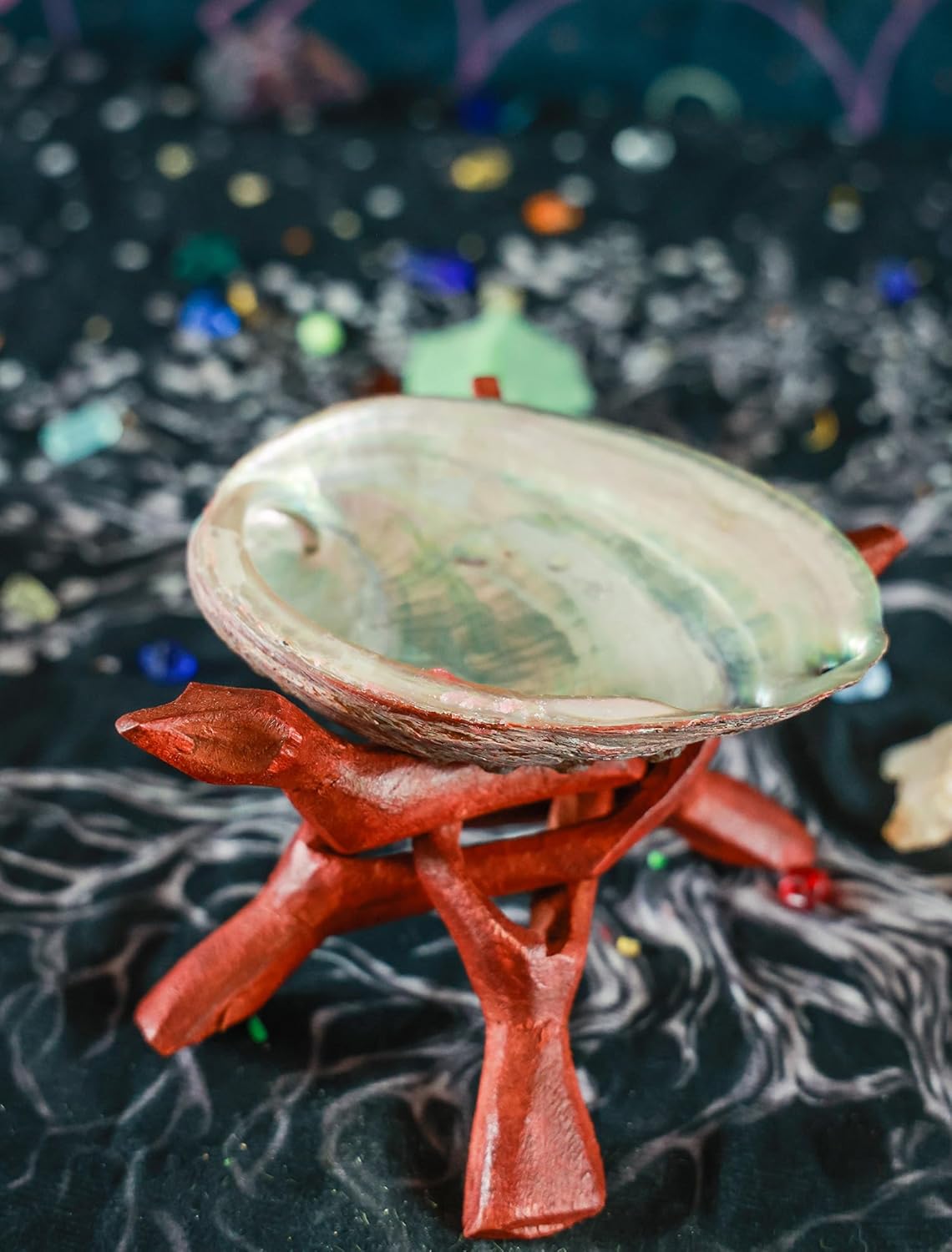 Smudging Home Cleansing Kit with Smudge Feather, White Sage Smudge Sticks, Abalone Shell Bowl & Stand, Chakra Stone Bracelet | Healing Incense for Cleansing, Blessing, Protection, Meditation