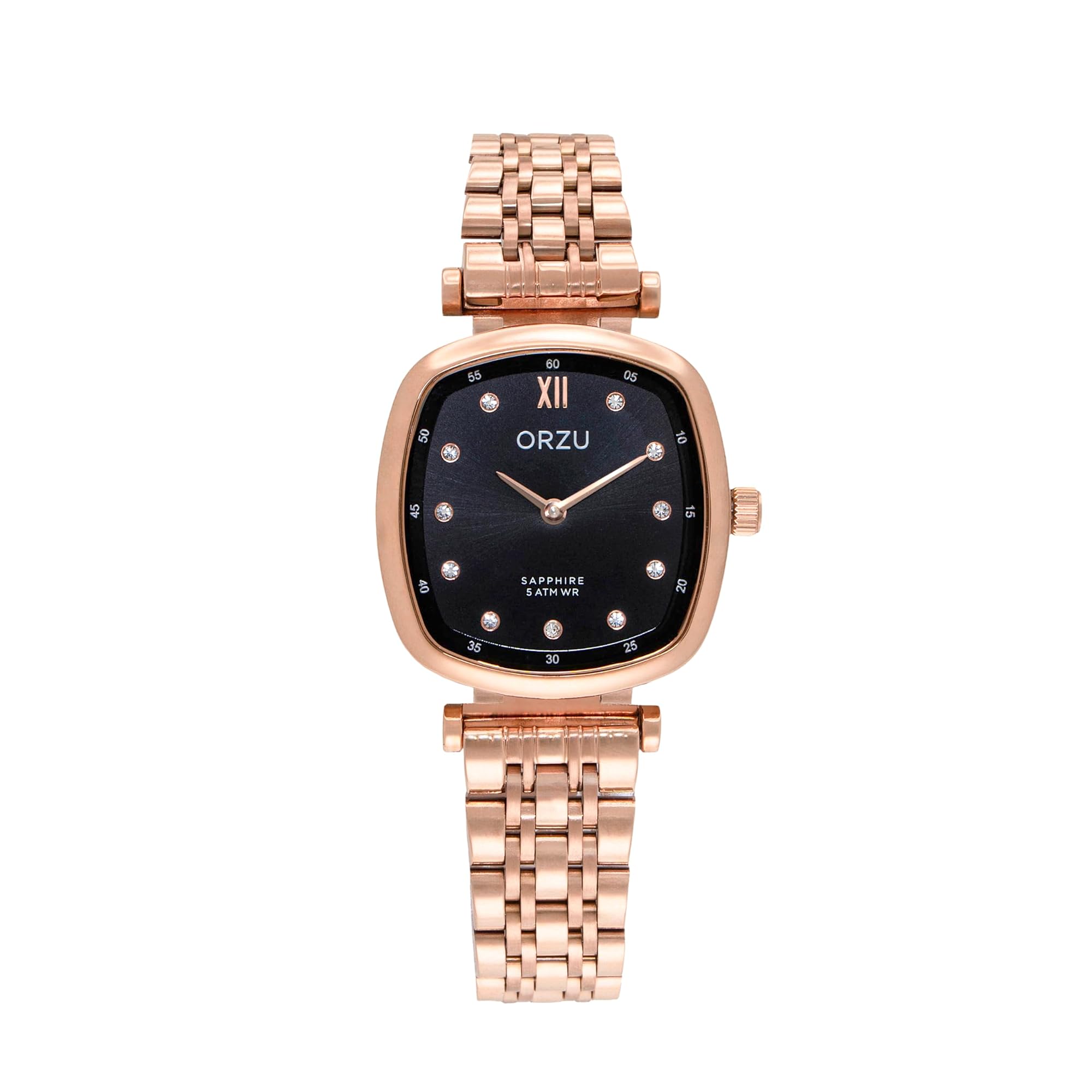 Women's Analog Stainless Steel Case Watch with Solid Band