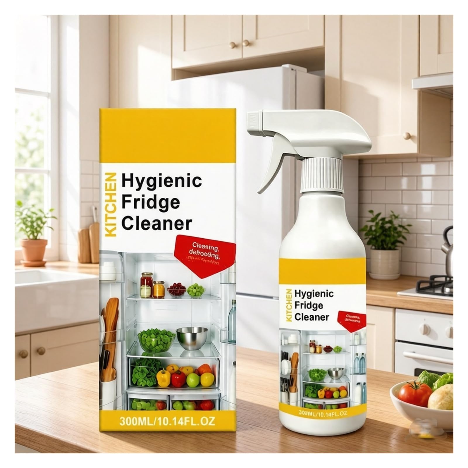300 millilitri di detergente for frigorifero | Uso domestico multiuso, rimuove rapidamente macchie e odori(3pcs)