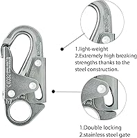Vista 3 de Fusion Climb Maxi-2 Gancho de acero al carbono de alta resistencia forjado a presión, oro, universal (FP-6013-5-HS-GLD)
