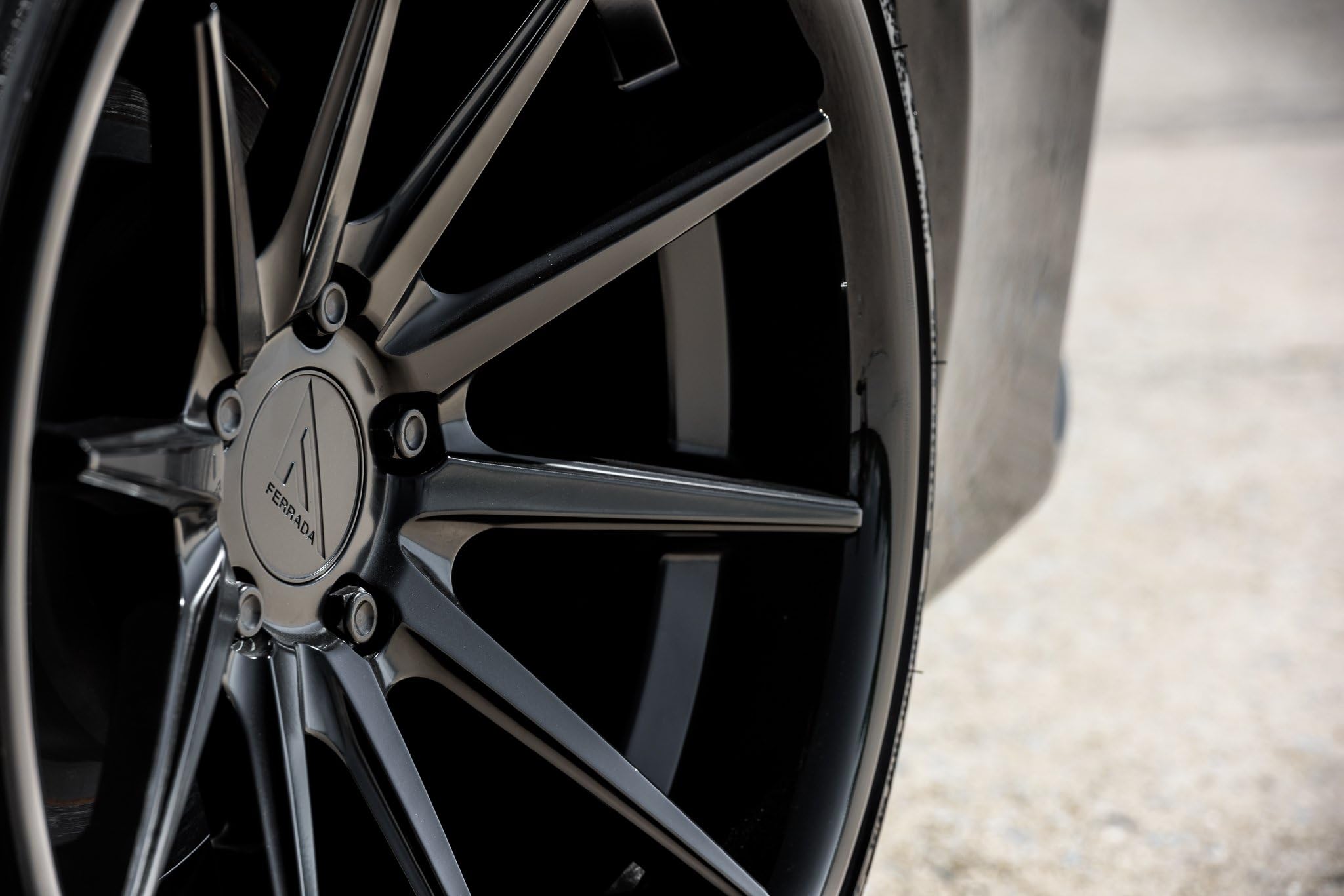 20" Inch Ferrada FR4 Matte Black/Gloss Black Lip Concave Wheels Rims | Set of 4 | Fits LEXUS RC350