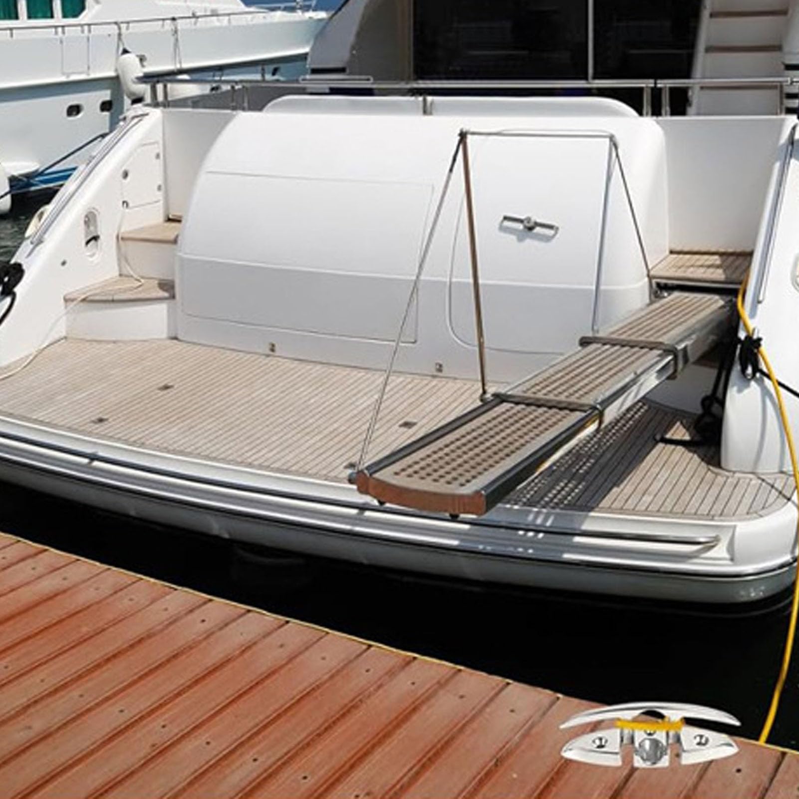 Ausla Klappbare Bootsklampe, 2 Sets 6 Zoll Flip-Up-Anlegerklampen aus 316 Edelstahl mit Gegenplatten für Kajak, Yacht, Pontonboot
