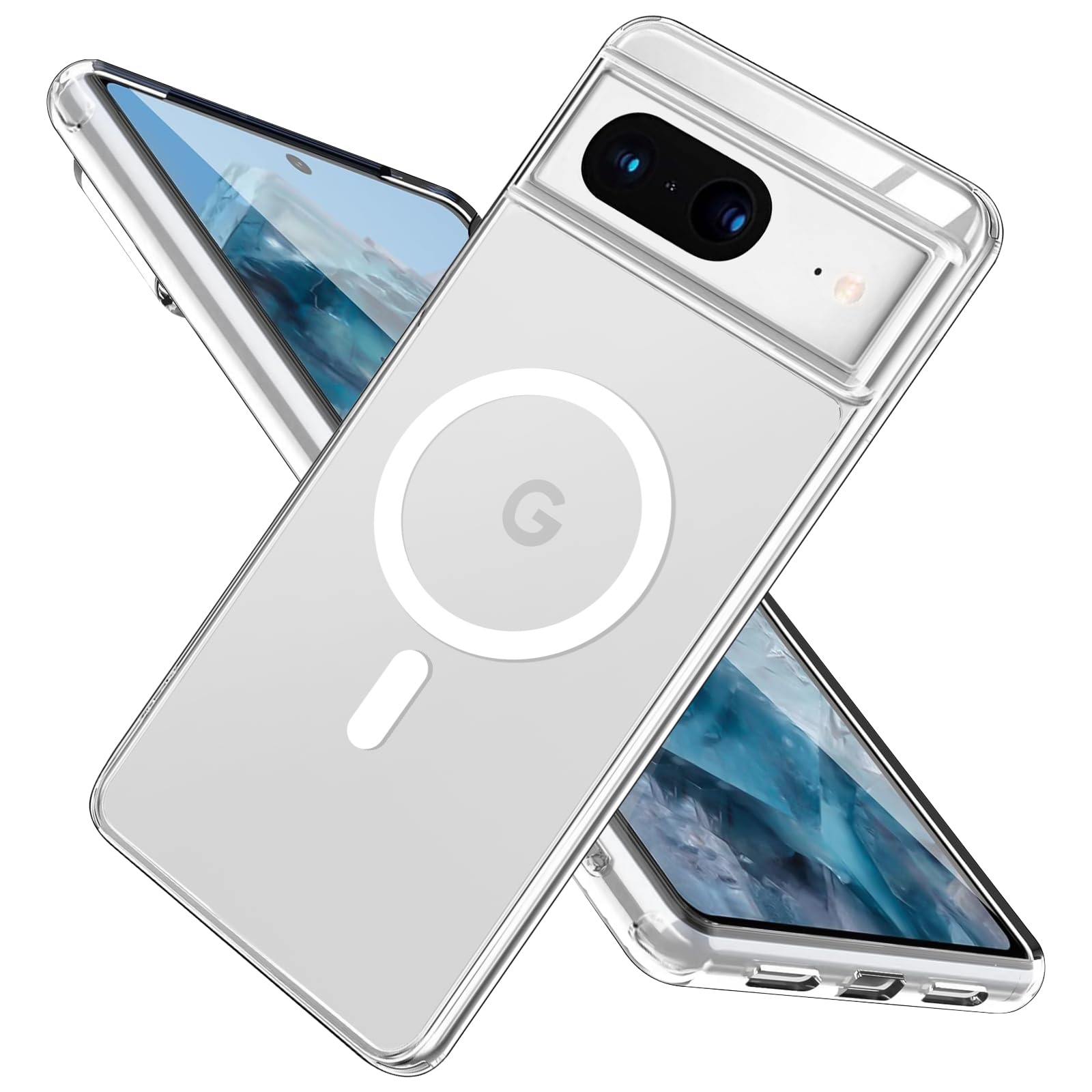 CameCosy Magnetic for Google Pixel 8 Case 6.2inch [Compatible for MagSafe],Crystal Clear Design Yellowing Resistant Slim Drop Protection Shockproof