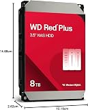 WD Red Plus 8TB NAS Hard Disk Interno 3,5" - 5640 RPM, SATA 6 Gb/s, CMR, Cache da 256MB - 4