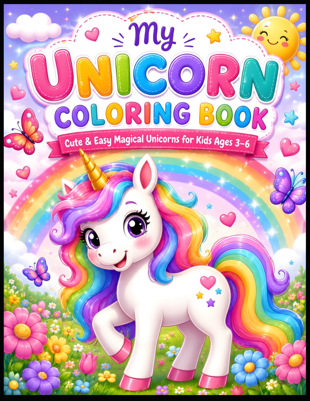 My First Unicorn Coloring Book: Cute & Easy Unicorns for Kids Ages 3–6 | Fun Magical Coloring Pages for Toddlers & Preschoolers