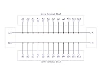 Vista 3 de Módulo de distribución de bloque de terminales de posición 30Amp300V 2x12 (montaje de tornillo)
