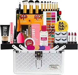 Maleta Super Completa Grande Maquiagem Profissional Linda (Pele Média)