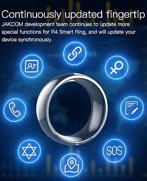 Smart Ring for Ios Android Nfc Omni Sensing Technology Wearable Smart Ring Men Women Ceramic Ring(12#)