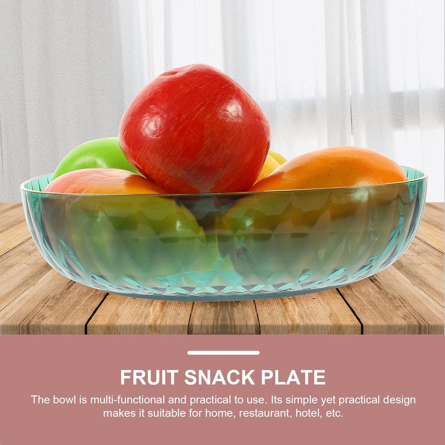 Green Plastic Salad Bowl for Fruit, Dessert, Candy Storage Xmas