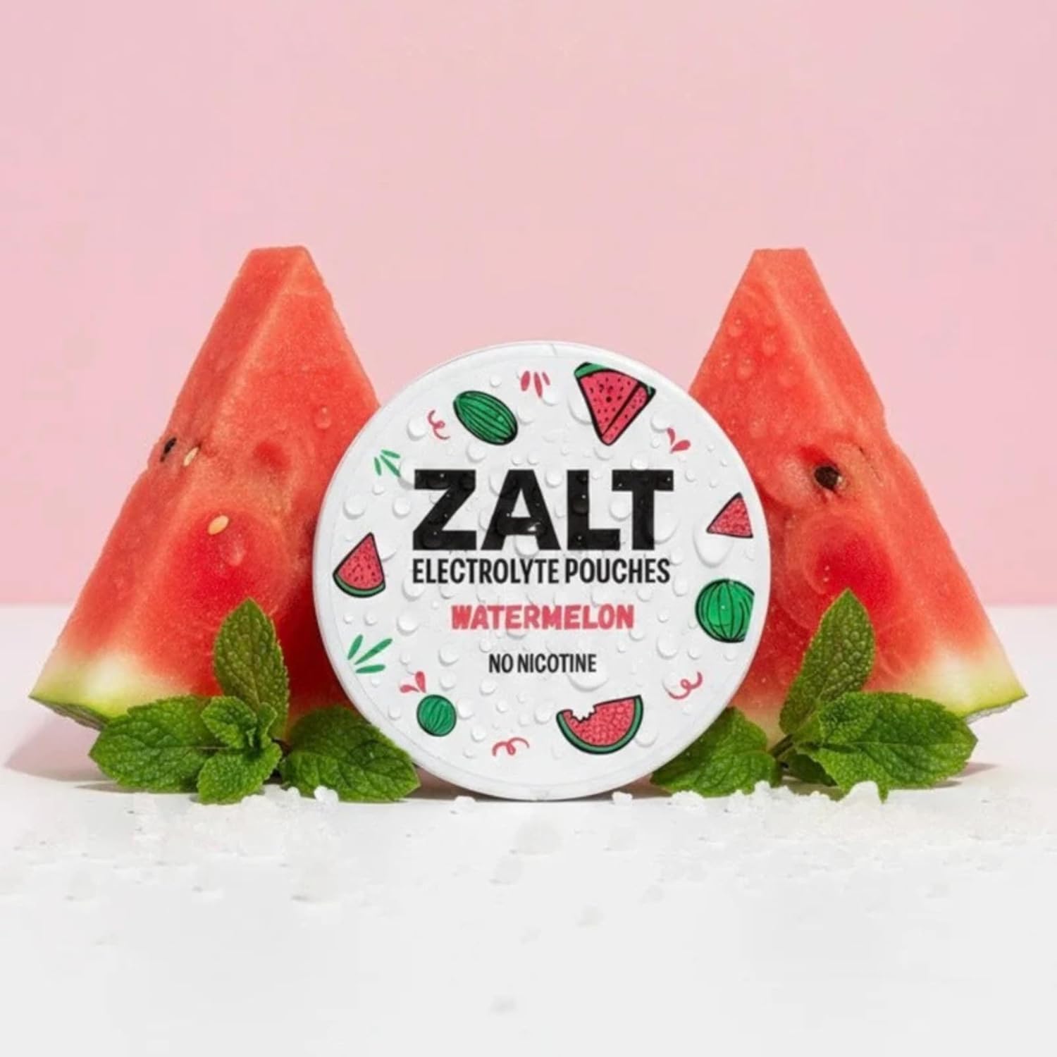 ZALT Electrolyte Pouches, Zero Caffeine Hydration Pouch, Electrolytes with Vitamin C, B6, B12, Sodium, Potassium & Magnesium, Pocket Size for Travel & Gym (5 Cans, Watermelon)