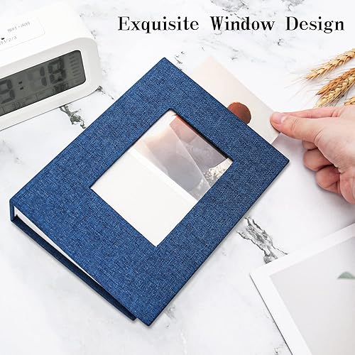 Miniatura 9 de Vienrose - Álbum de fotos de 4 x 6pulgadas, 100páginas, cubierta de lino con ventana frontal, para bebés, bodas, familias, niños y aniversarios