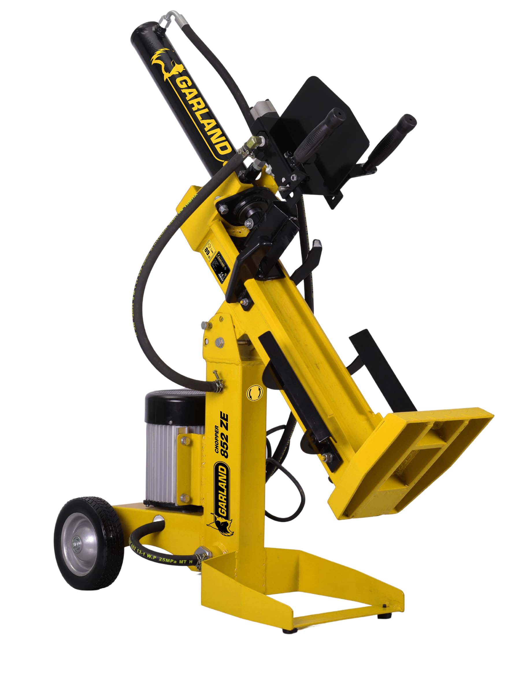 GARLAND CHOPPER 852ZE-V25 - Astilladora eléctrica 2300W, 10 toneladas, troncos hasta 30 cm Ø y 52 cm, horizontal y vertical, sistema hidráulico