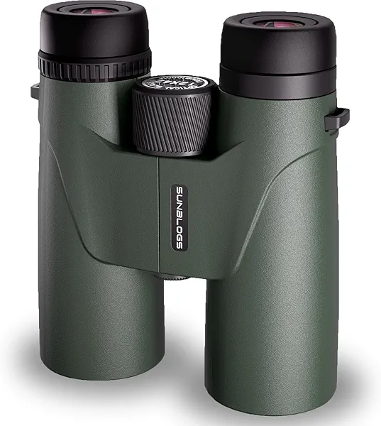12x42 HD Binoculars for Adults High Powered, Super Bright BAK4 Prism Waterproof Binoculars with Low Light Vision for Bird Watching Outdoor Hunting Travel Hiking Sports Stargazing Cruise (Green)
