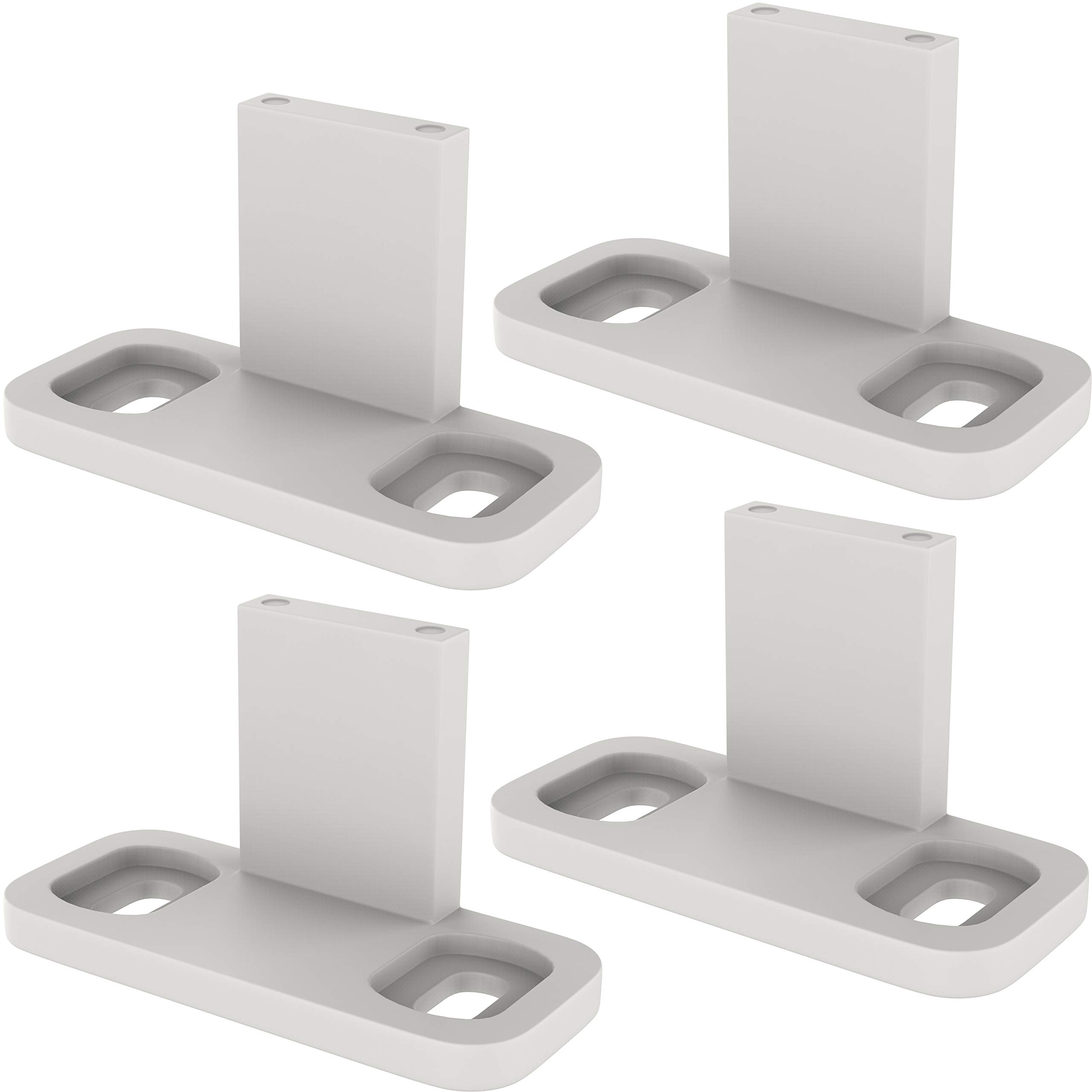 Sliding Closet Door Guides White Barn Door Floor Guides (4 Pack) by