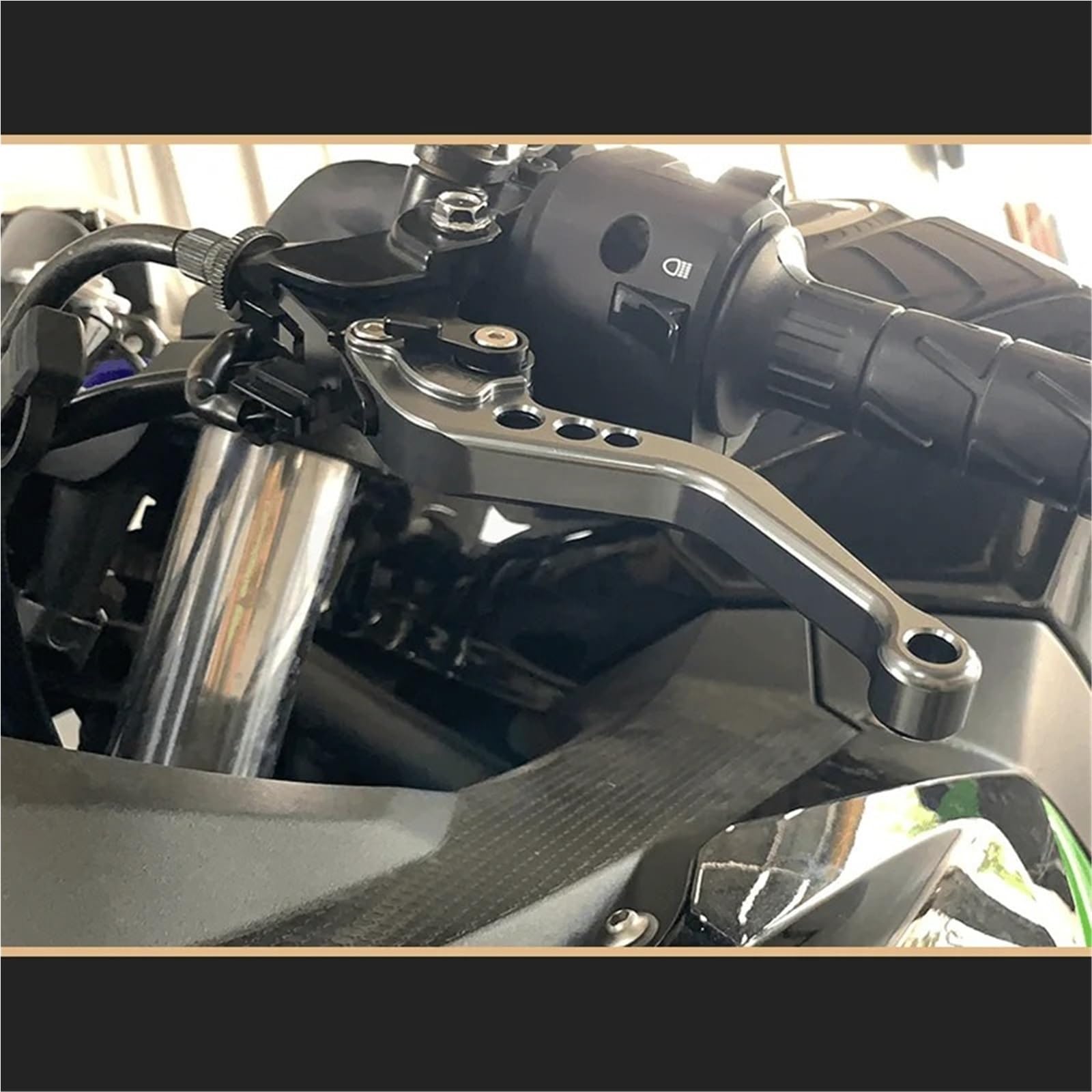 dźwignia sprzęgła hamulca Zestawu dźwigni hamulca i sprzęgła pasuje do Kawasaki Z900 Regulowane dźwignie uchwytu Części motocyklowe Akcesoria Zestaw krótkich sprzęgła hamulca(Black)