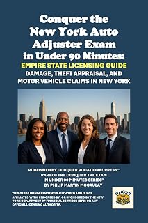 Conquer the New York Auto Adjuster Exam in Under 90 Minutes: Empire State Licensing Guide: Damage, Theft Appraisal, and Motor Vehicle Claims in New York (Insurance and Risk Management Exams)