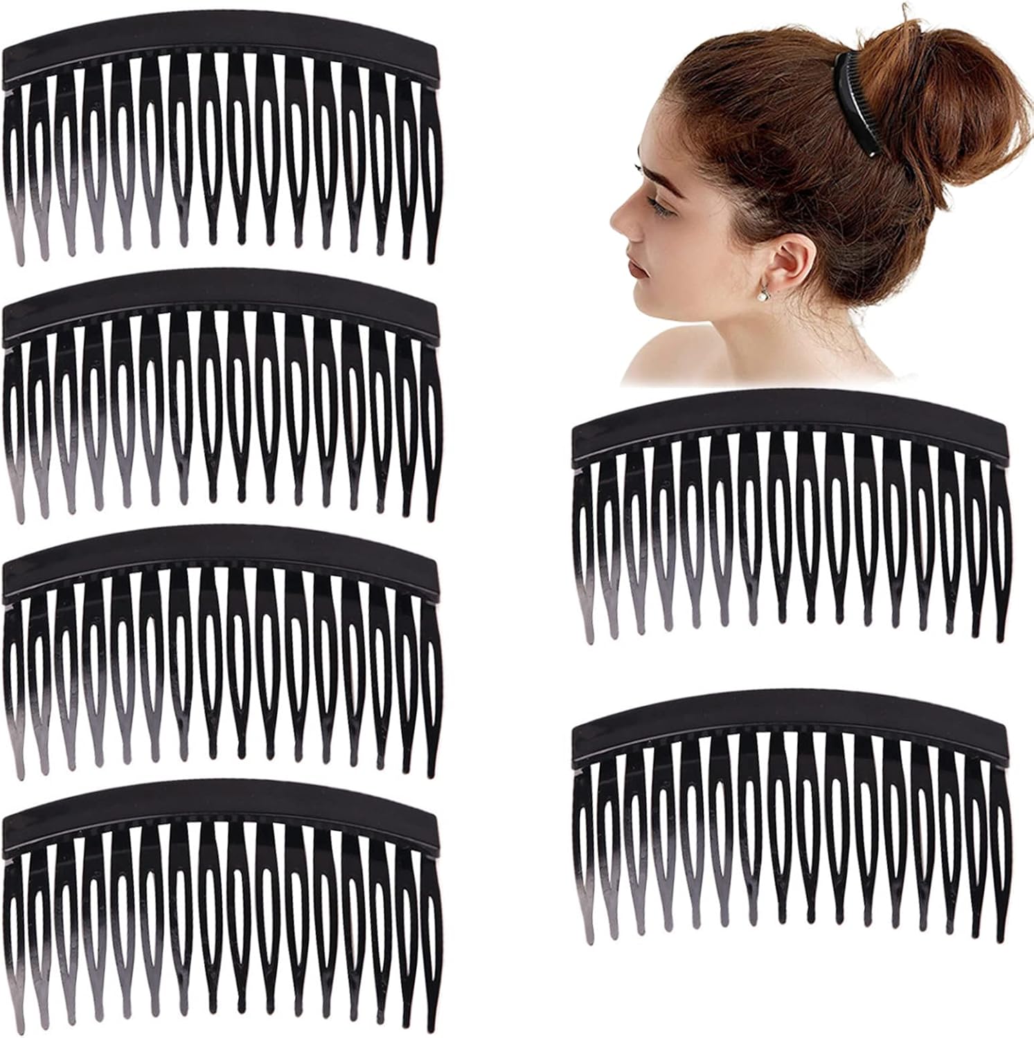 Plastic Hair Combs Slides, 6PCS French Twist Comb Strong Hold Hair